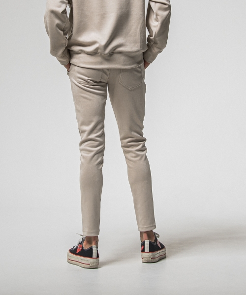 CHRIS　EASY suede TUCK PANTS