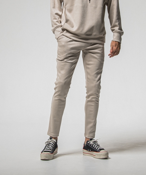 CHRIS　EASY suede TUCK PANTS