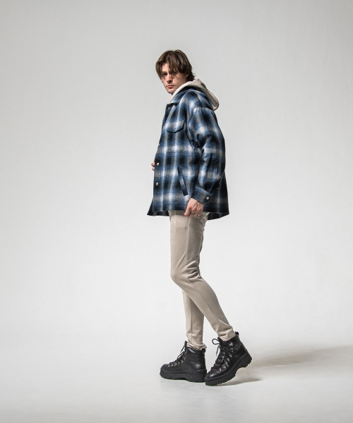 CHRIS　EASY suede TUCK PANTS