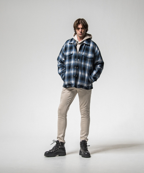 CHRIS　EASY suede TUCK PANTS