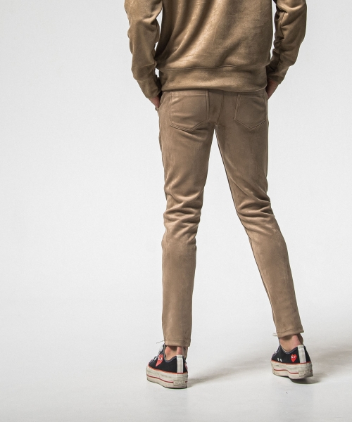 CHRIS　EASY suede TUCK PANTS