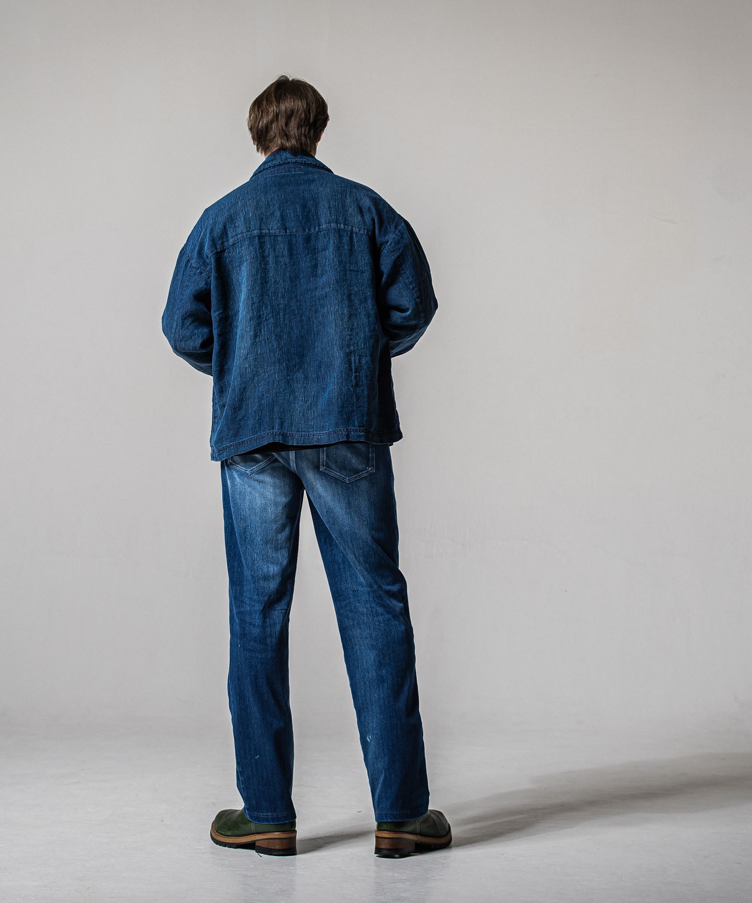 Indigo linen jack shirts