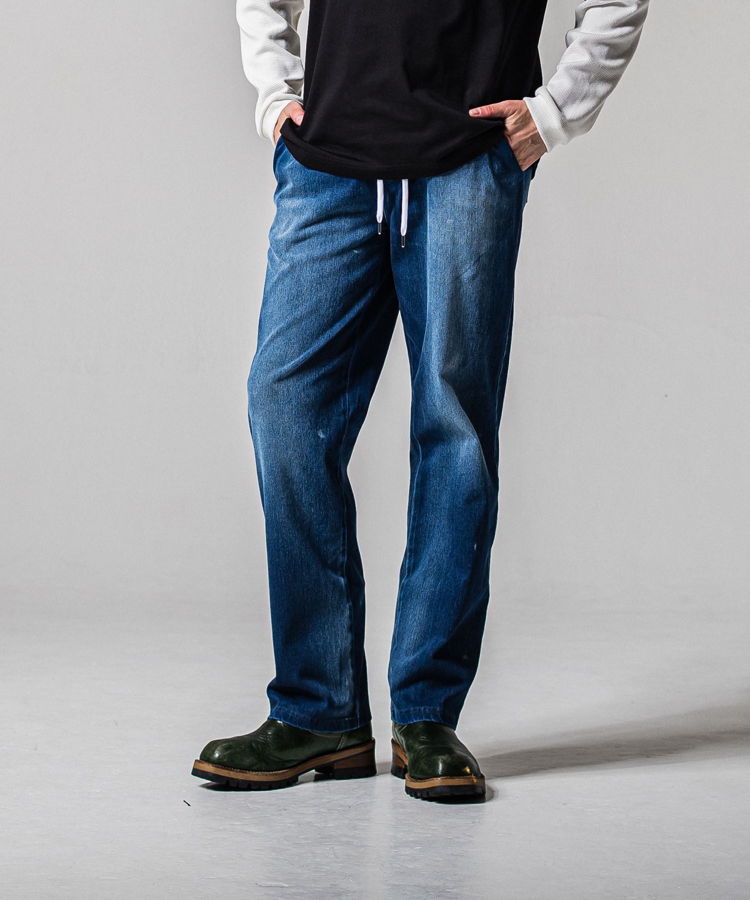 DENIM JERSEY WIDE PT