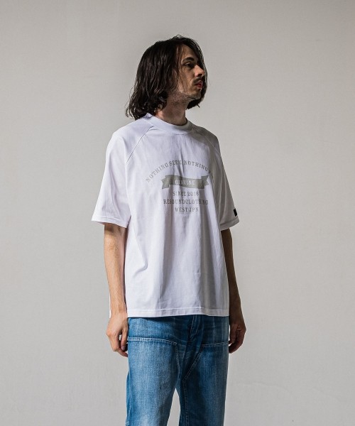 college　raglan　OVER　 TEE