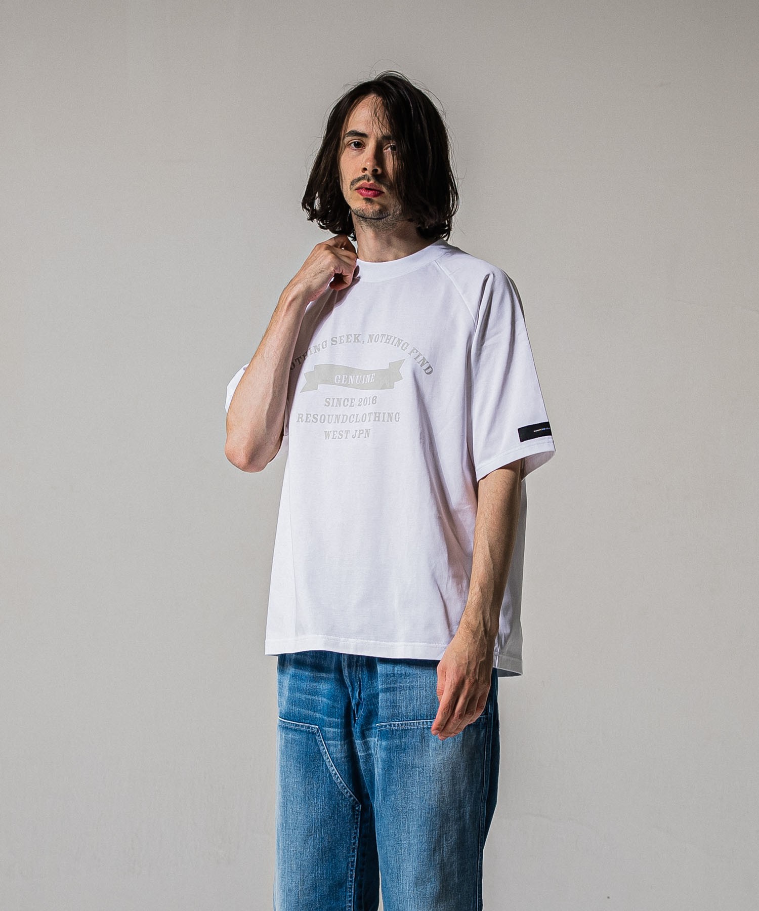 college　raglan　OVER　 TEE