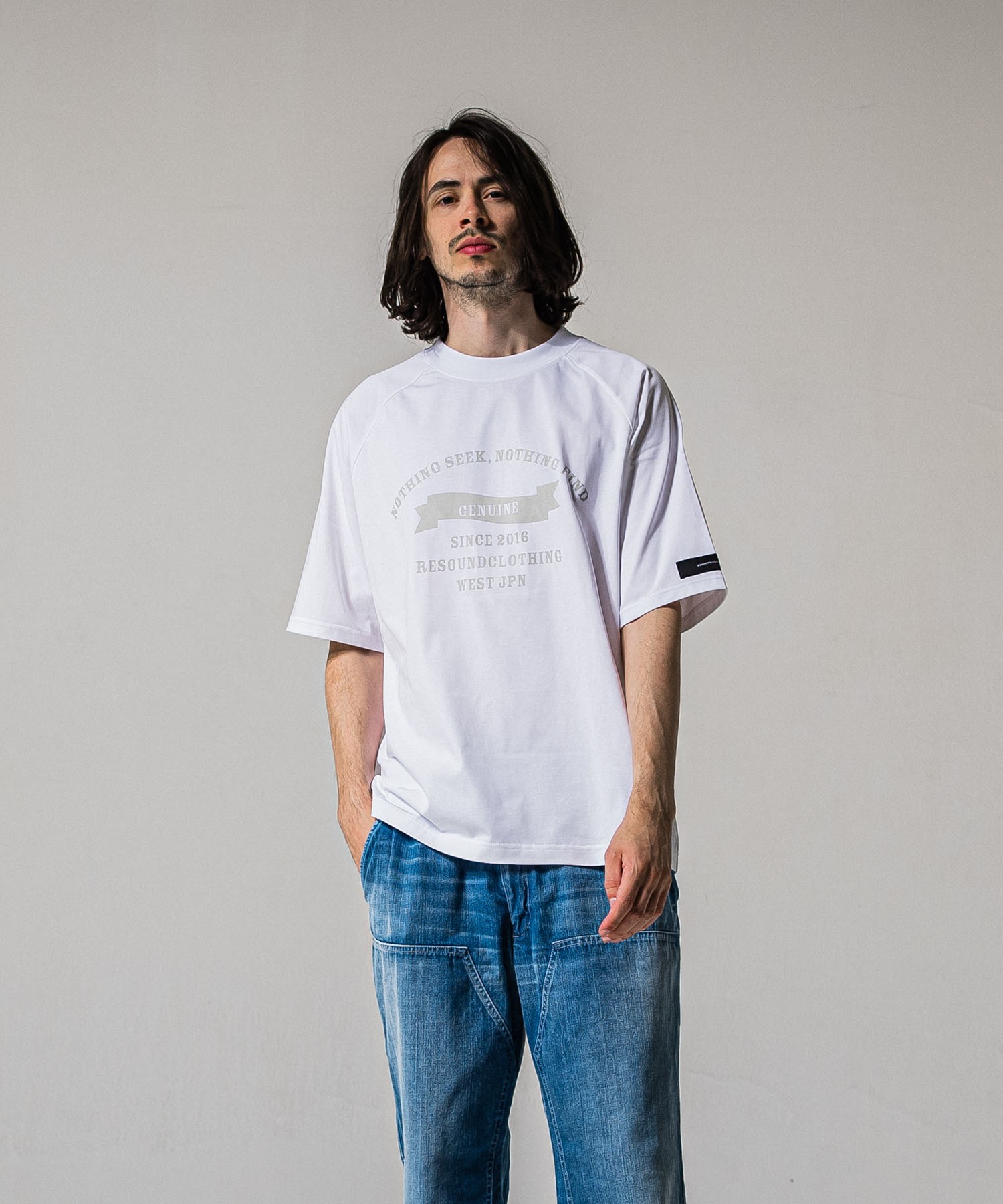 college　raglan　OVER　 TEE