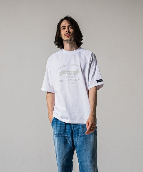 college　raglan　OVER　 TEE