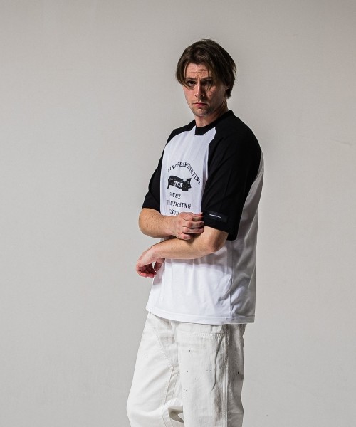 college　raglan　OVER　 TEE