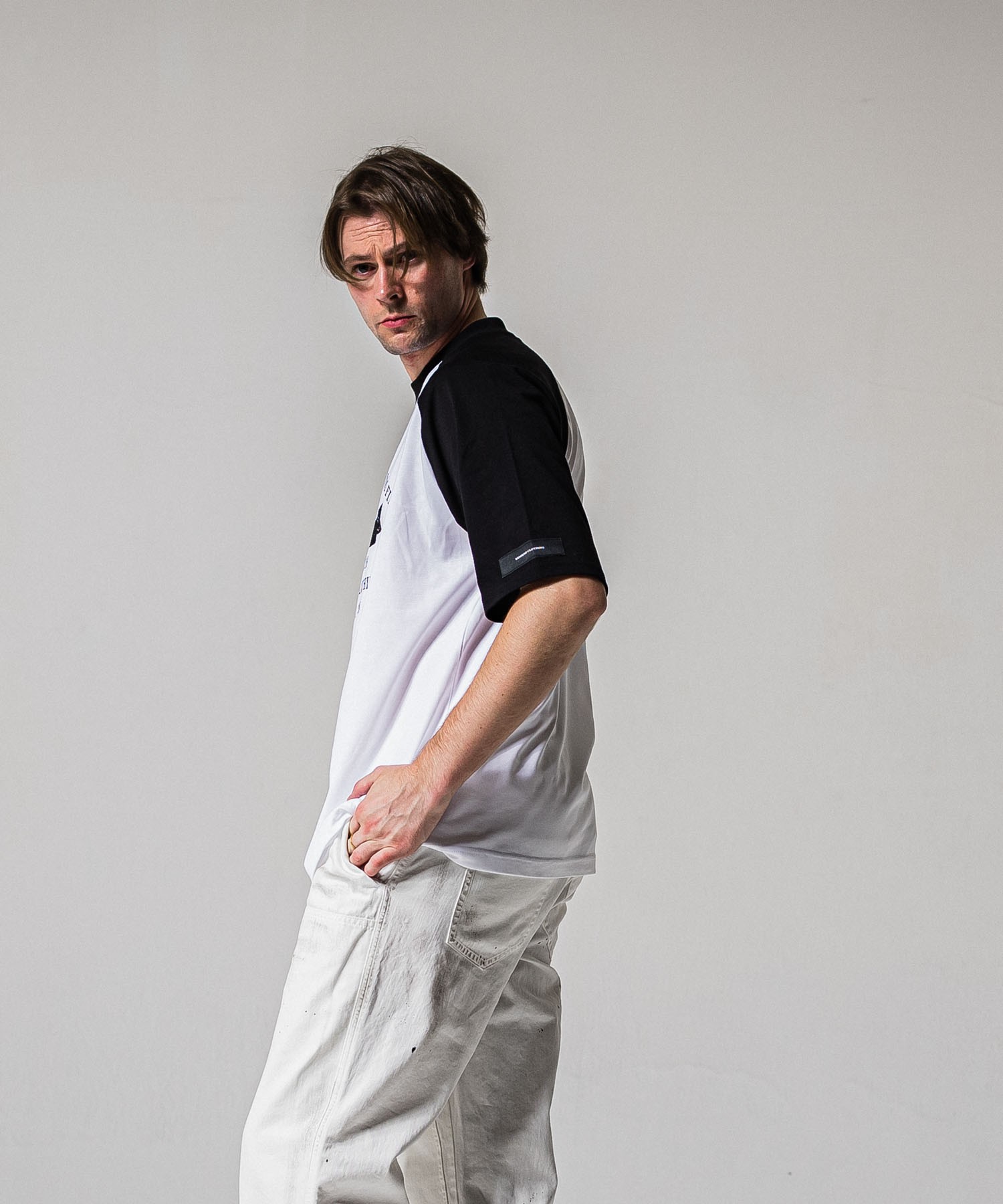 college　raglan　OVER　 TEE