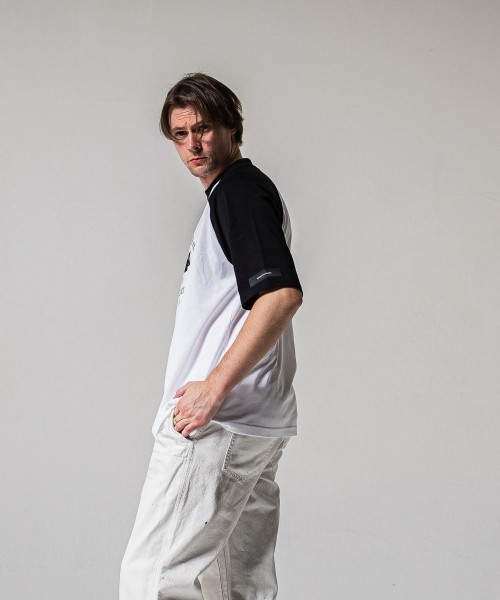 college　raglan　OVER　 TEE