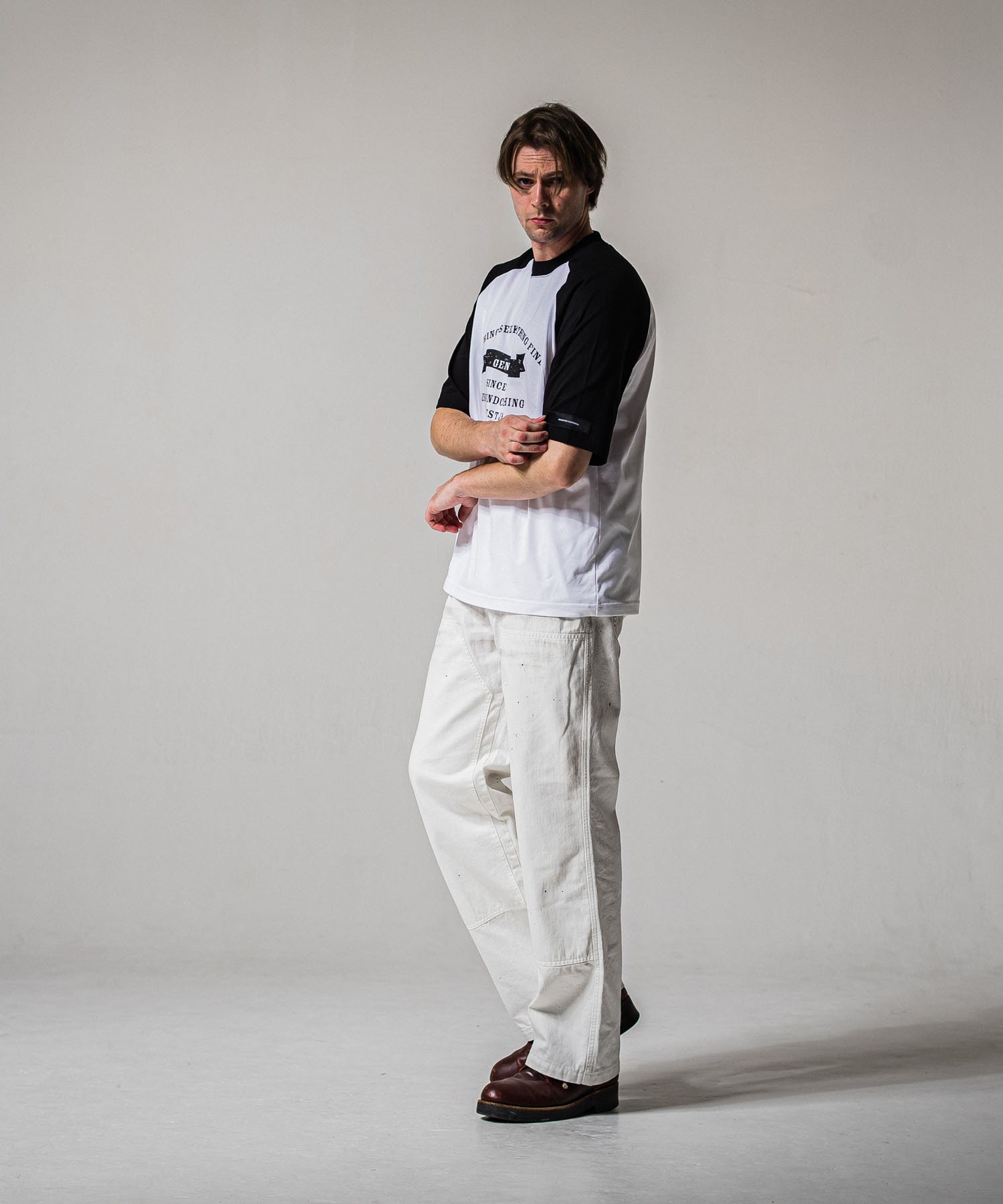 college　raglan　OVER　 TEE