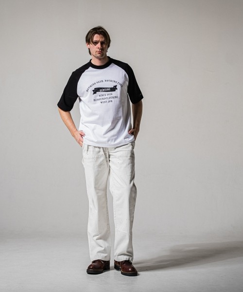 college　raglan　OVER　 TEE