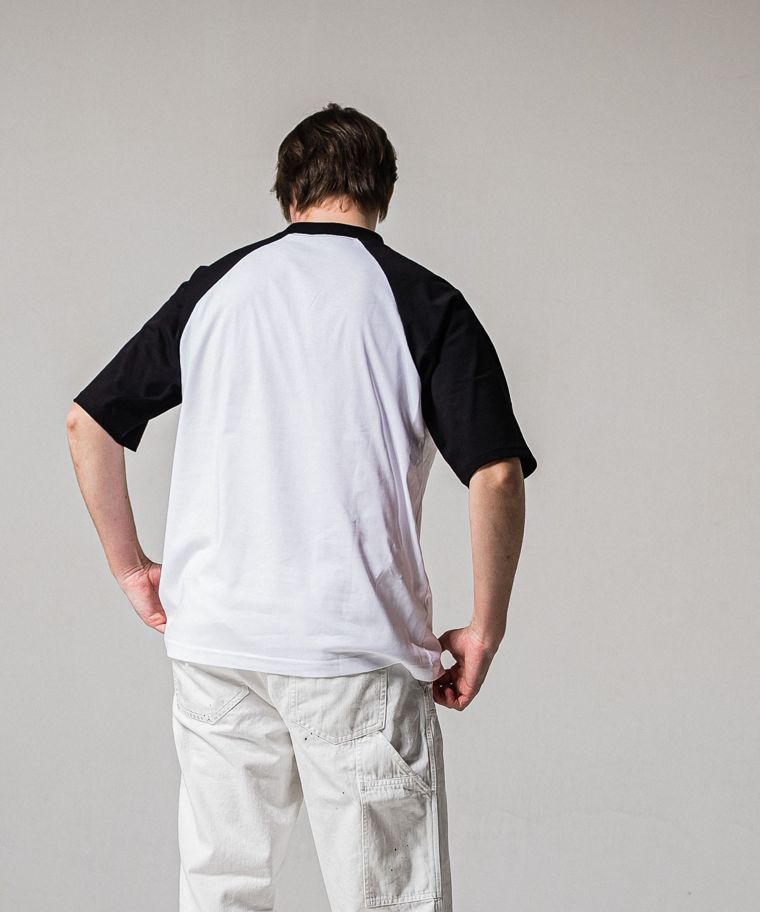 college　raglan　OVER　 TEE