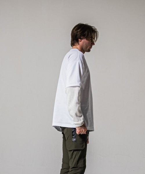 fake layered waffle　longsleave