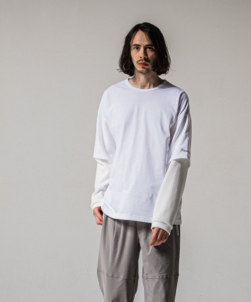 fake layered waffle　longsleave