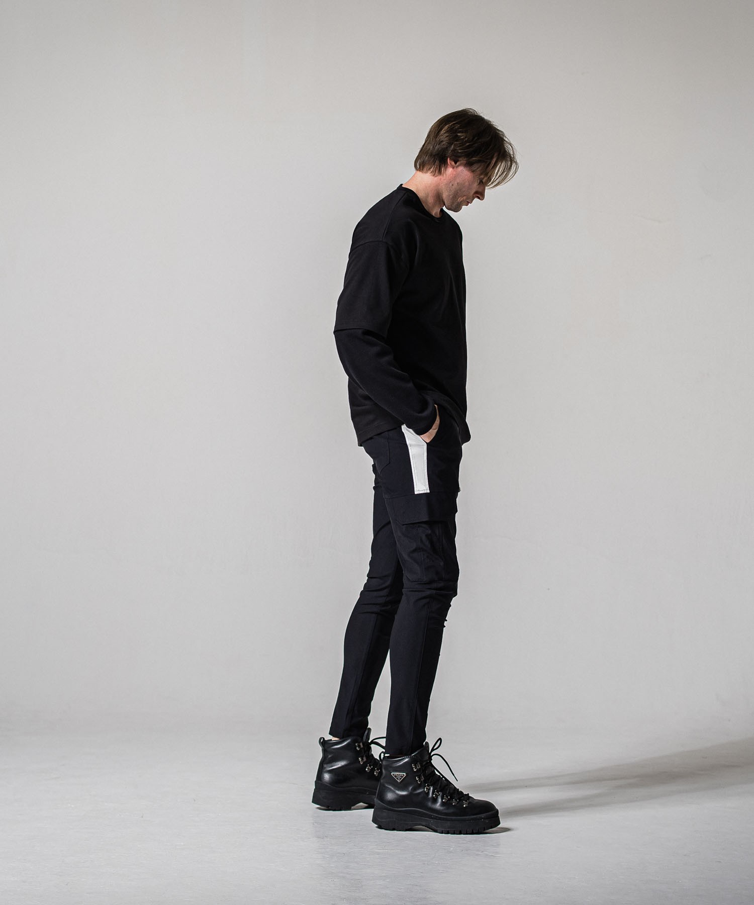 fake layered waffle　longsleave