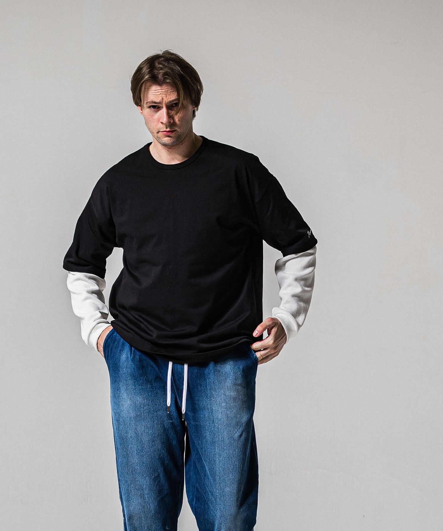 fake layered waffle　longsleave