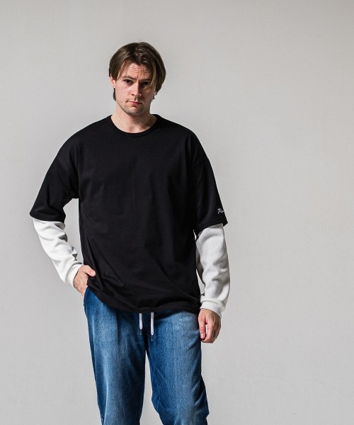 fake layered waffle　longsleave