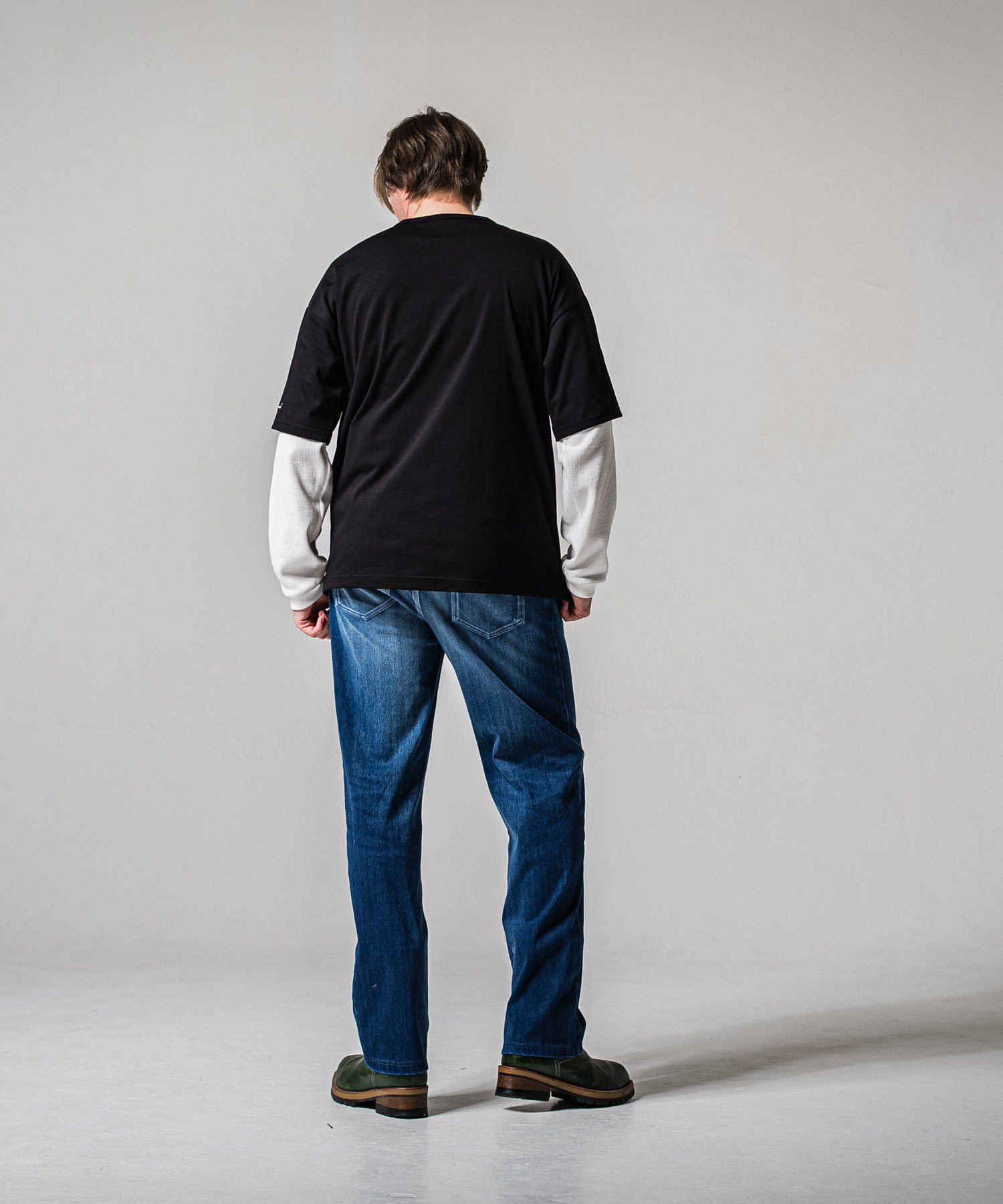 fake layered waffle　longsleave