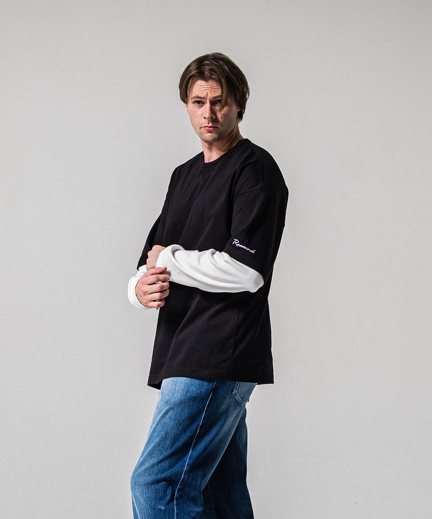 fake layered waffle　longsleave