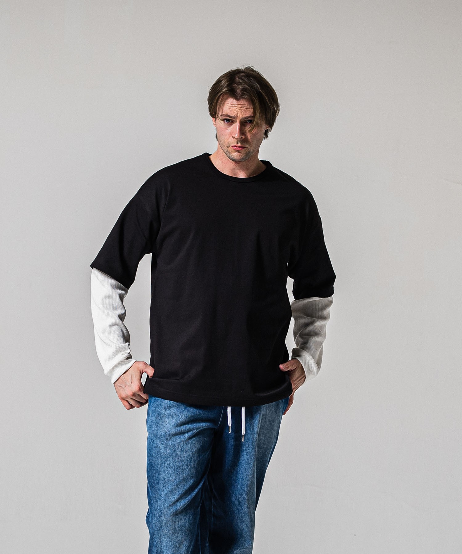 fake layered waffle　longsleave