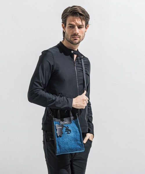 denim　mini tote bag