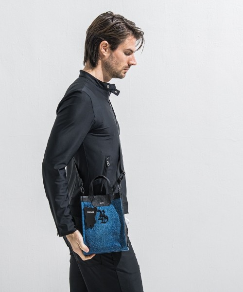 denim　mini tote bag