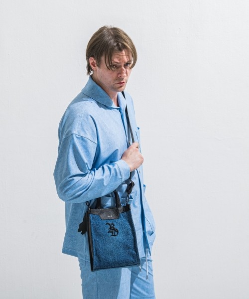 denim　mini tote bag