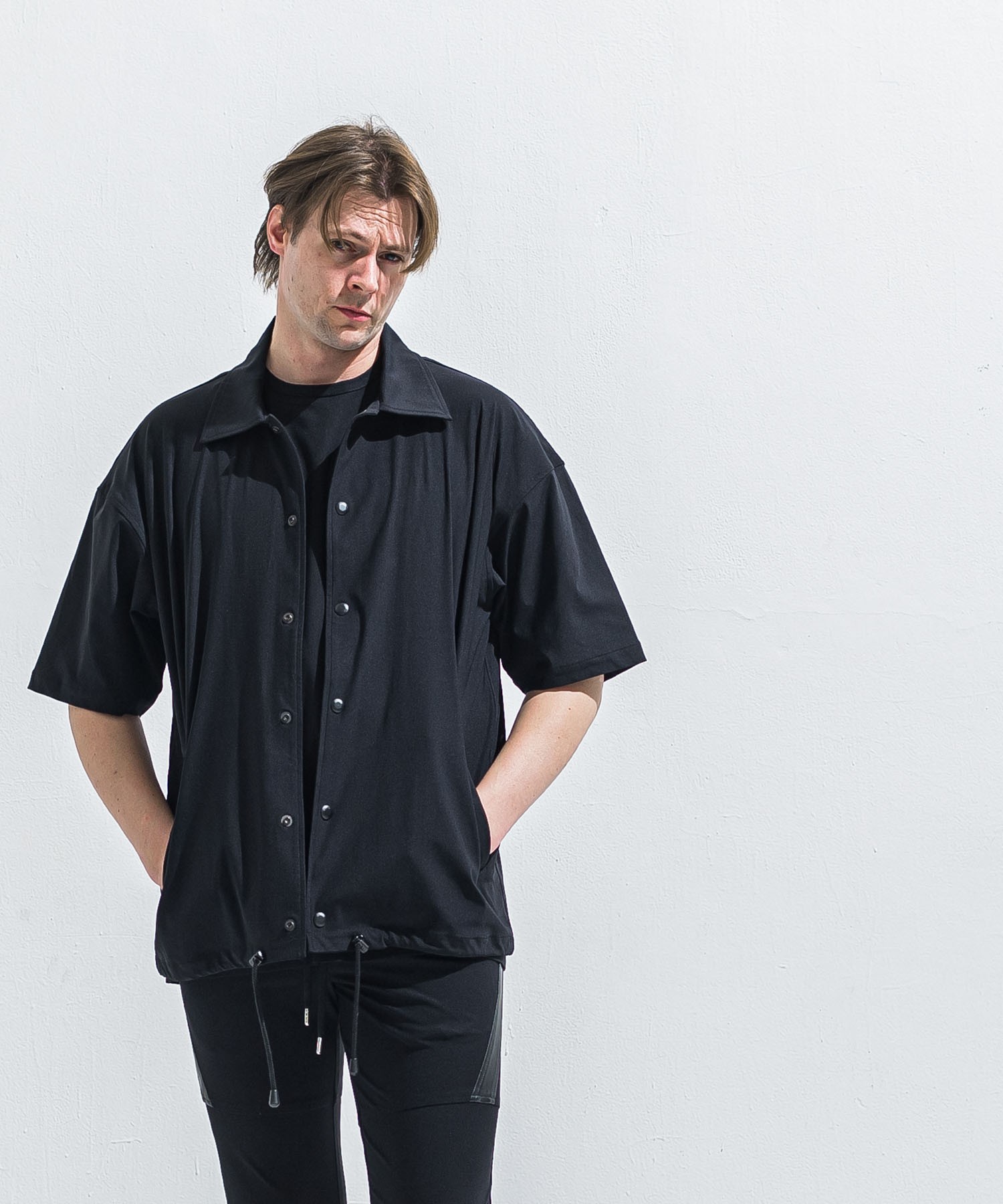 NYLON HALF COACH JACKET