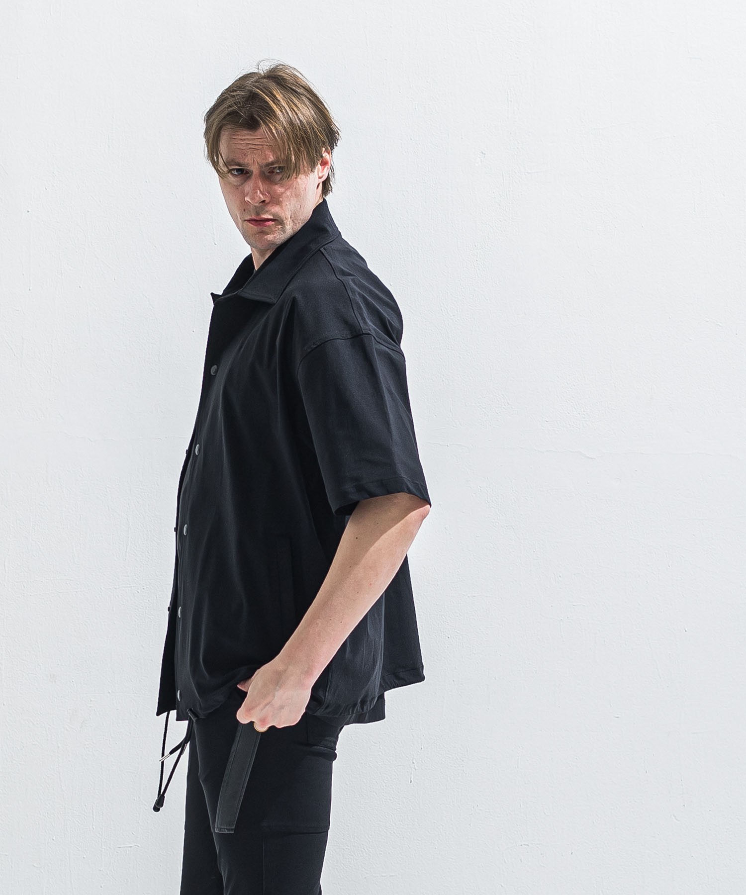 NYLON HALF COACH JACKET