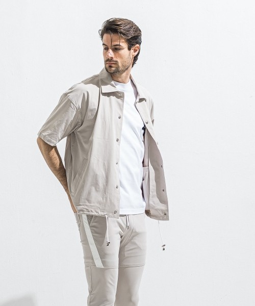 NYLON HALF COACH JACKET