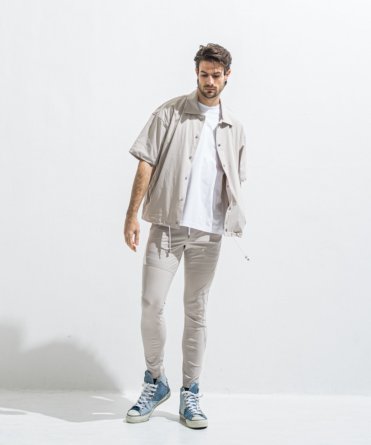 NYLON HALF COACH JACKET