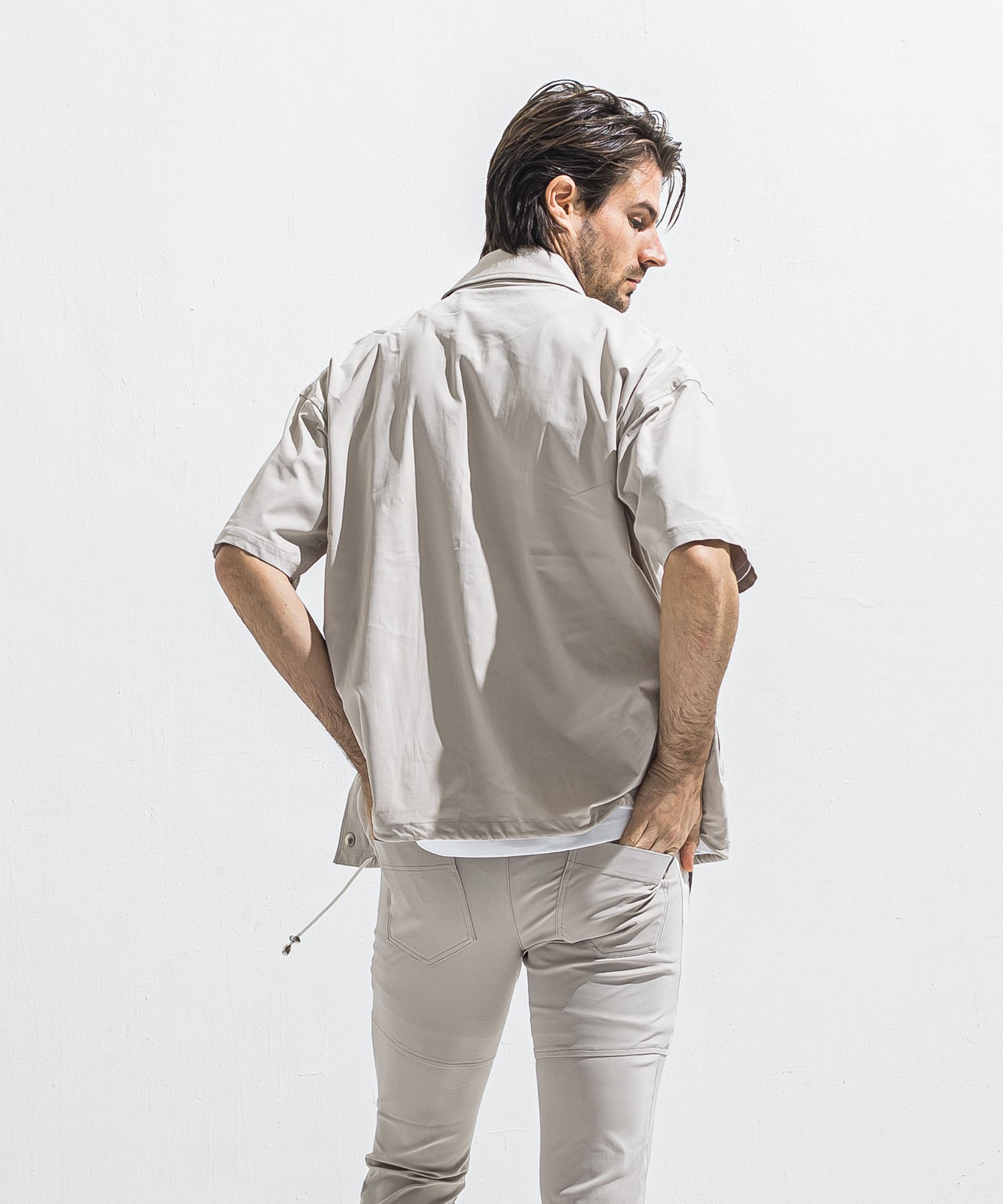 NYLON HALF COACH JACKET