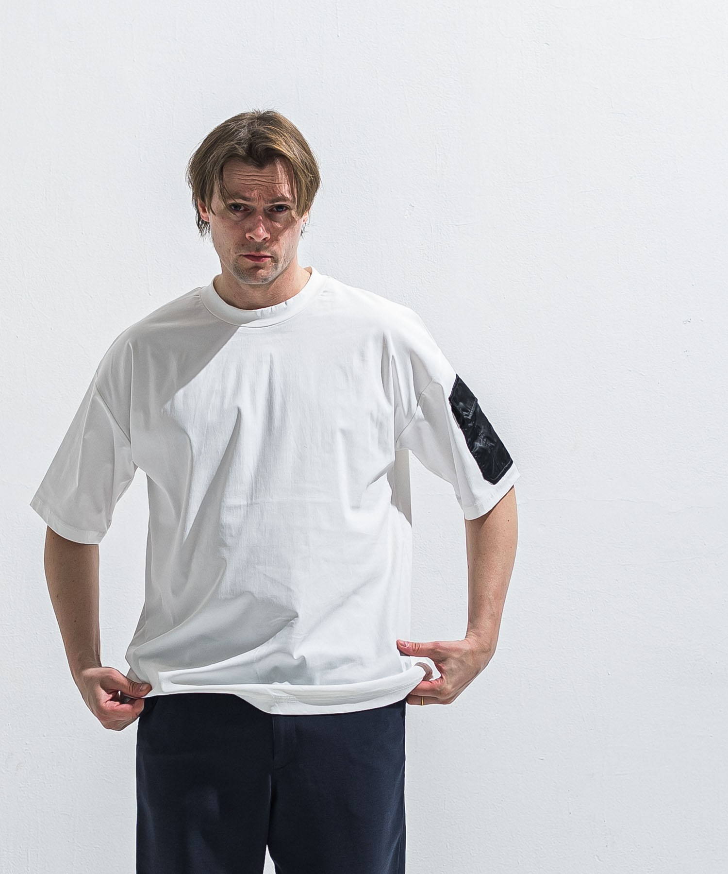 militaryPocket nylon OVER　 TEE