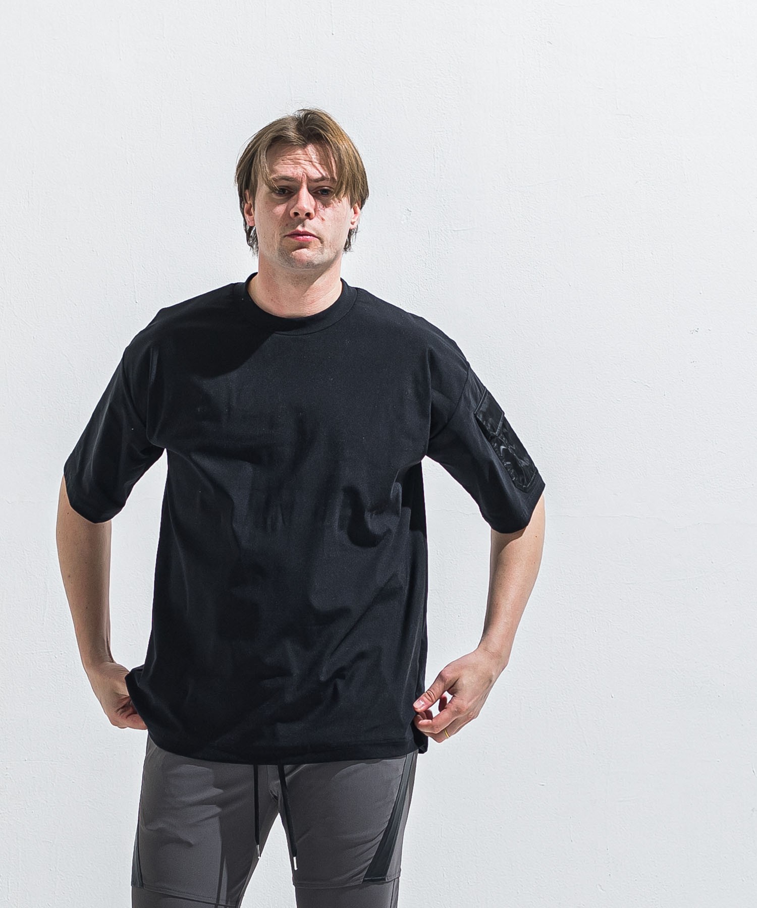 militaryPocket nylon OVER　 TEE