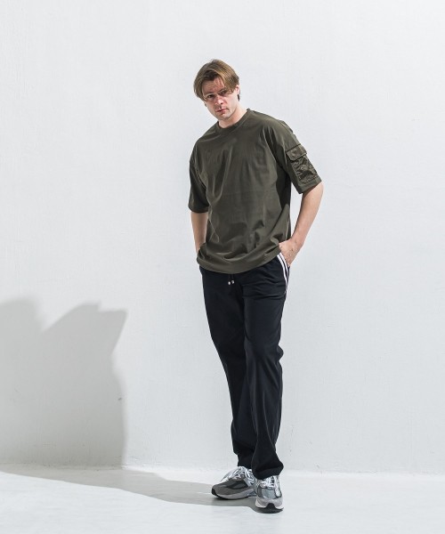 militaryPocket nylon OVER　 TEE