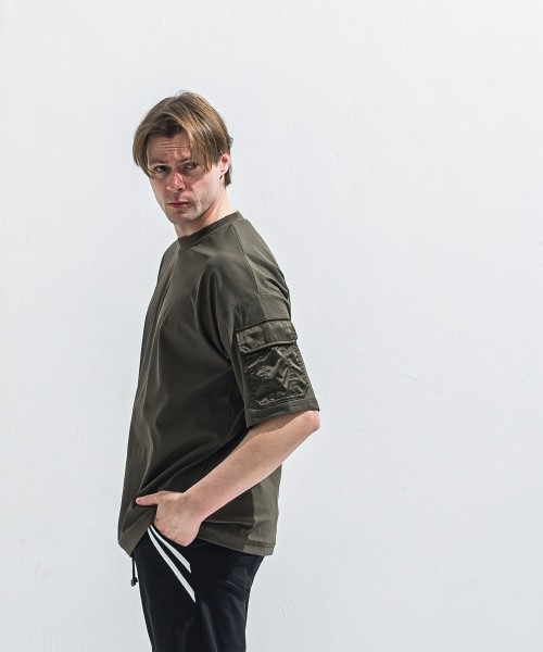 militaryPocket nylon OVER　 TEE