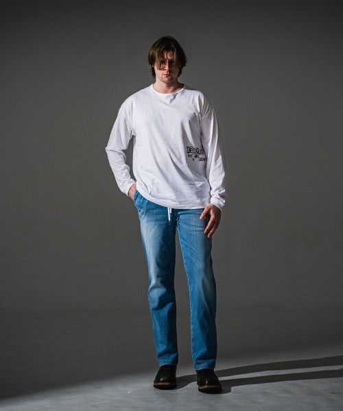 DENIM JERSEY WIDE PT
