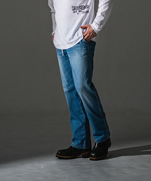 DENIM JERSEY WIDE PT