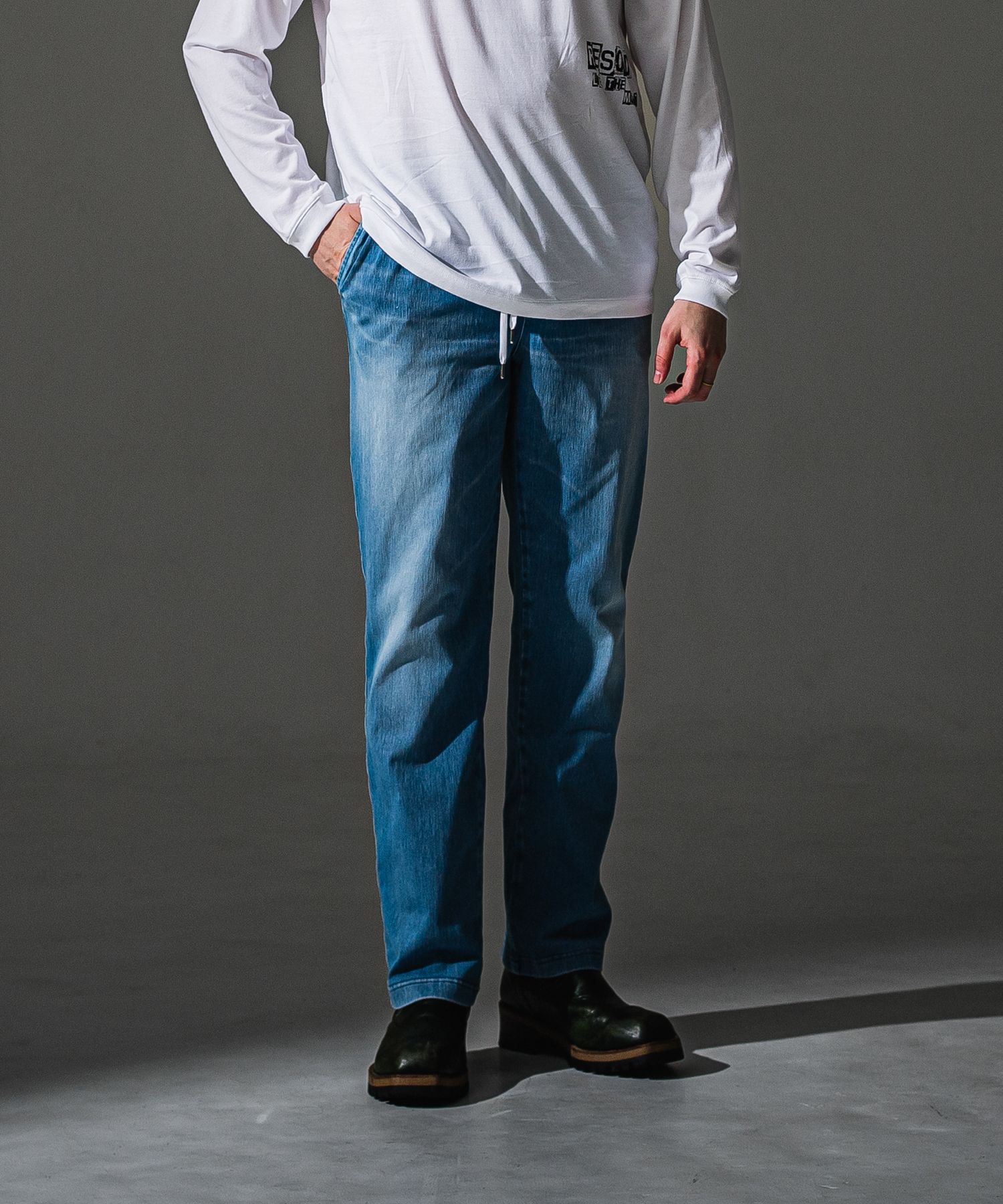 DENIM JERSEY WIDE PT