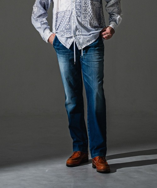 DENIM JERSEY WIDE PT