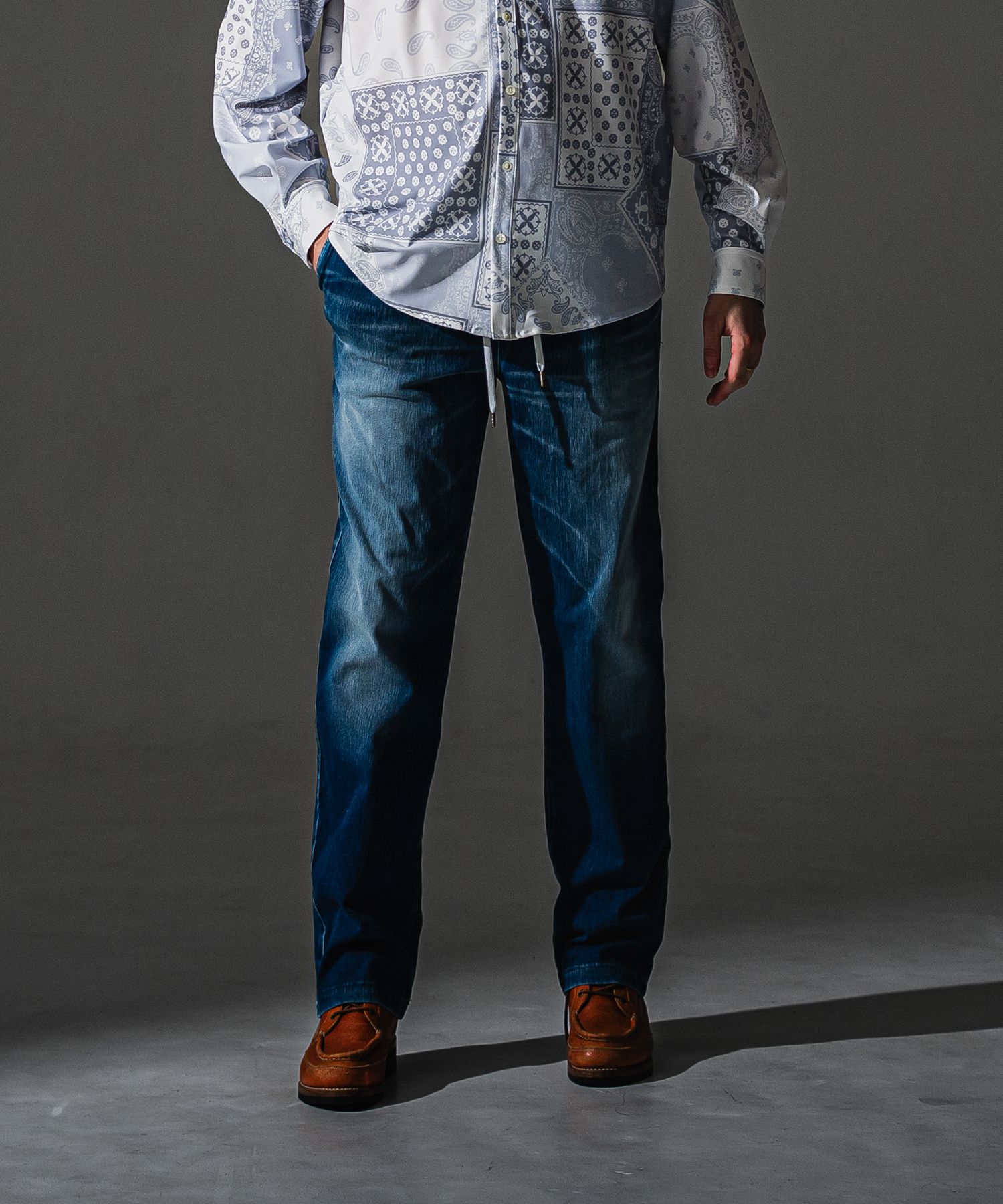 DENIM JERSEY WIDE PT