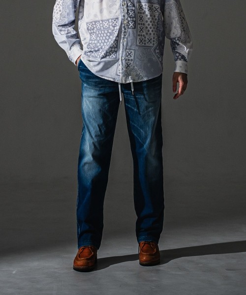 DENIM JERSEY WIDE PT