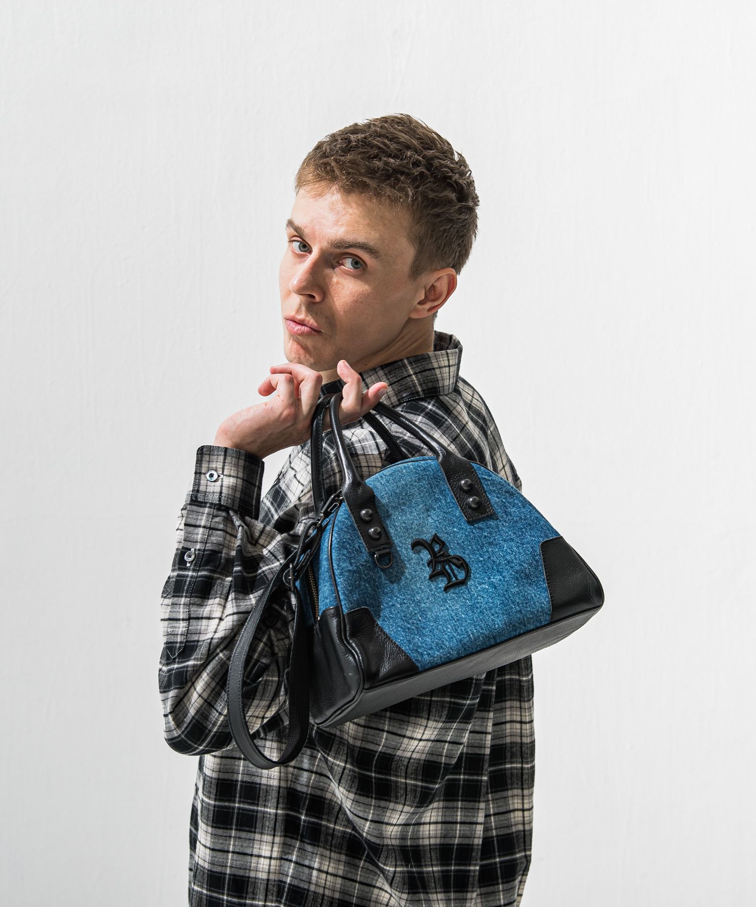denimmini boston bag