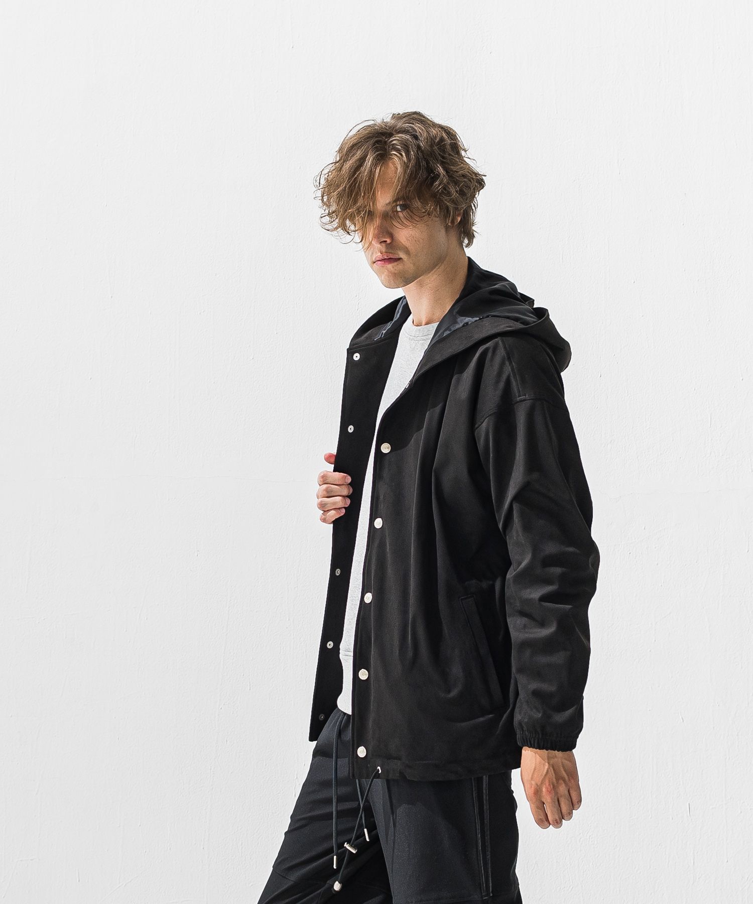 suede coach hoodie