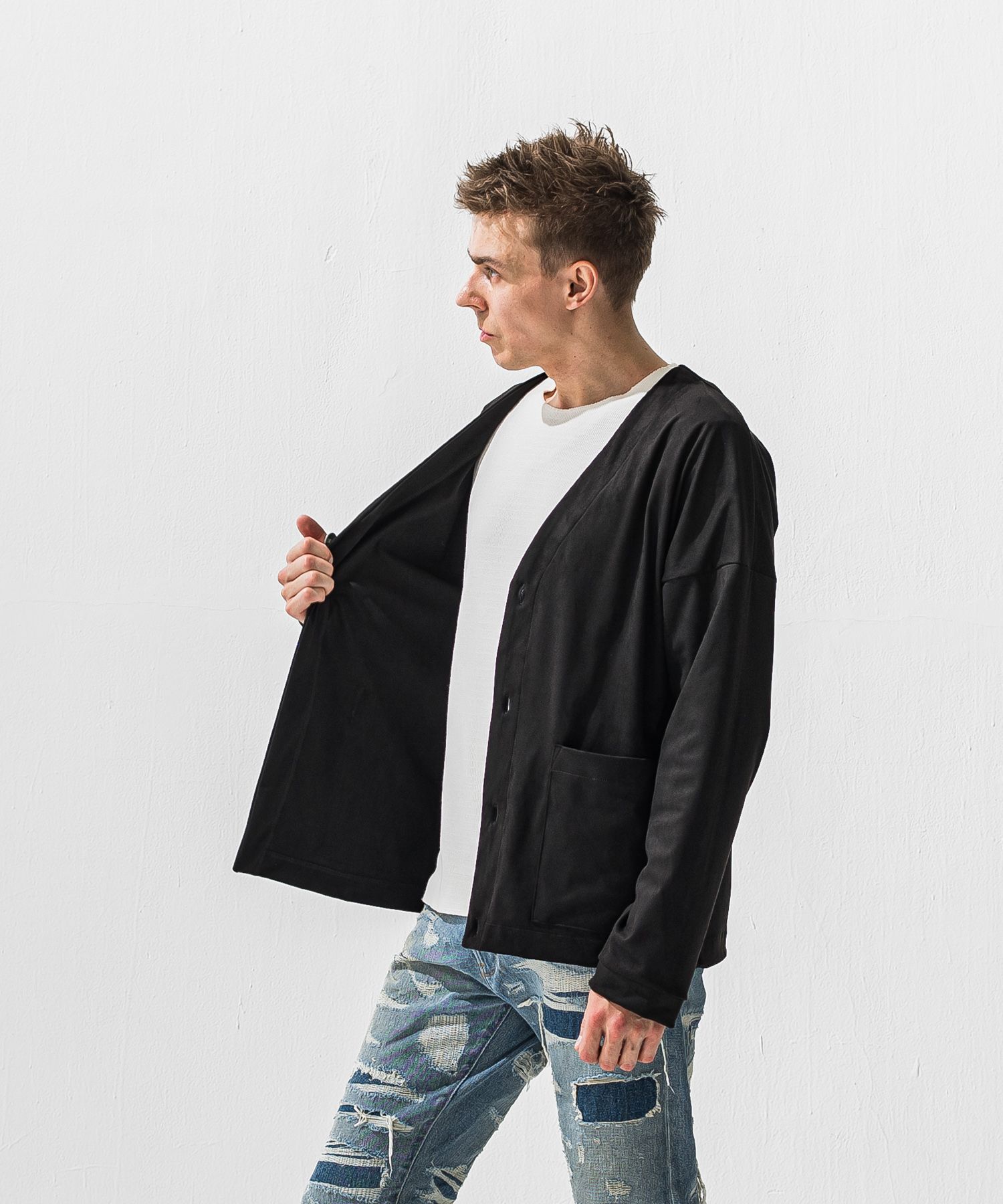 suede cardigan