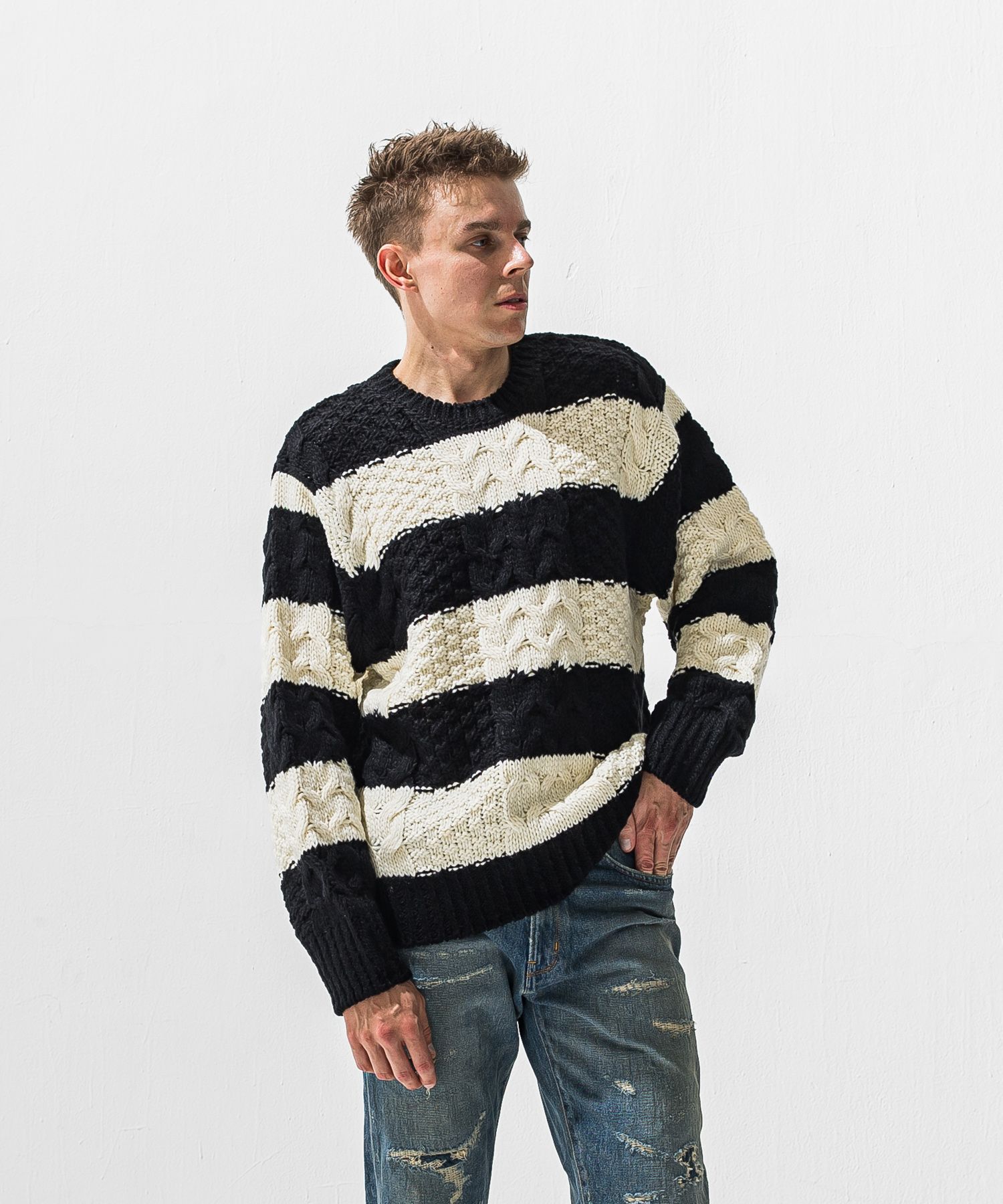 cable law sweater