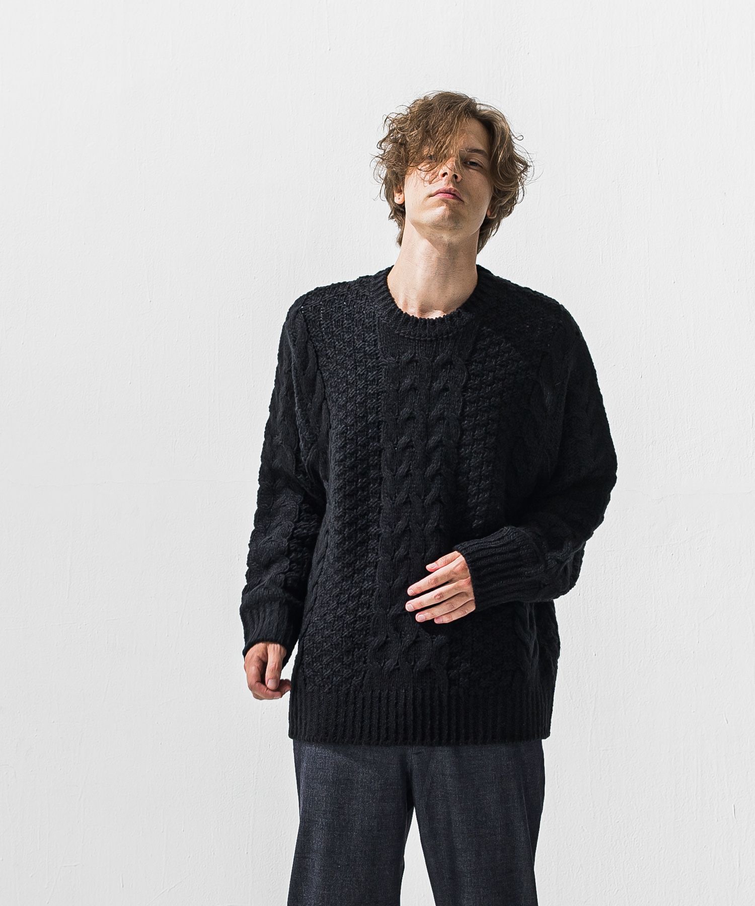 cable law sweater