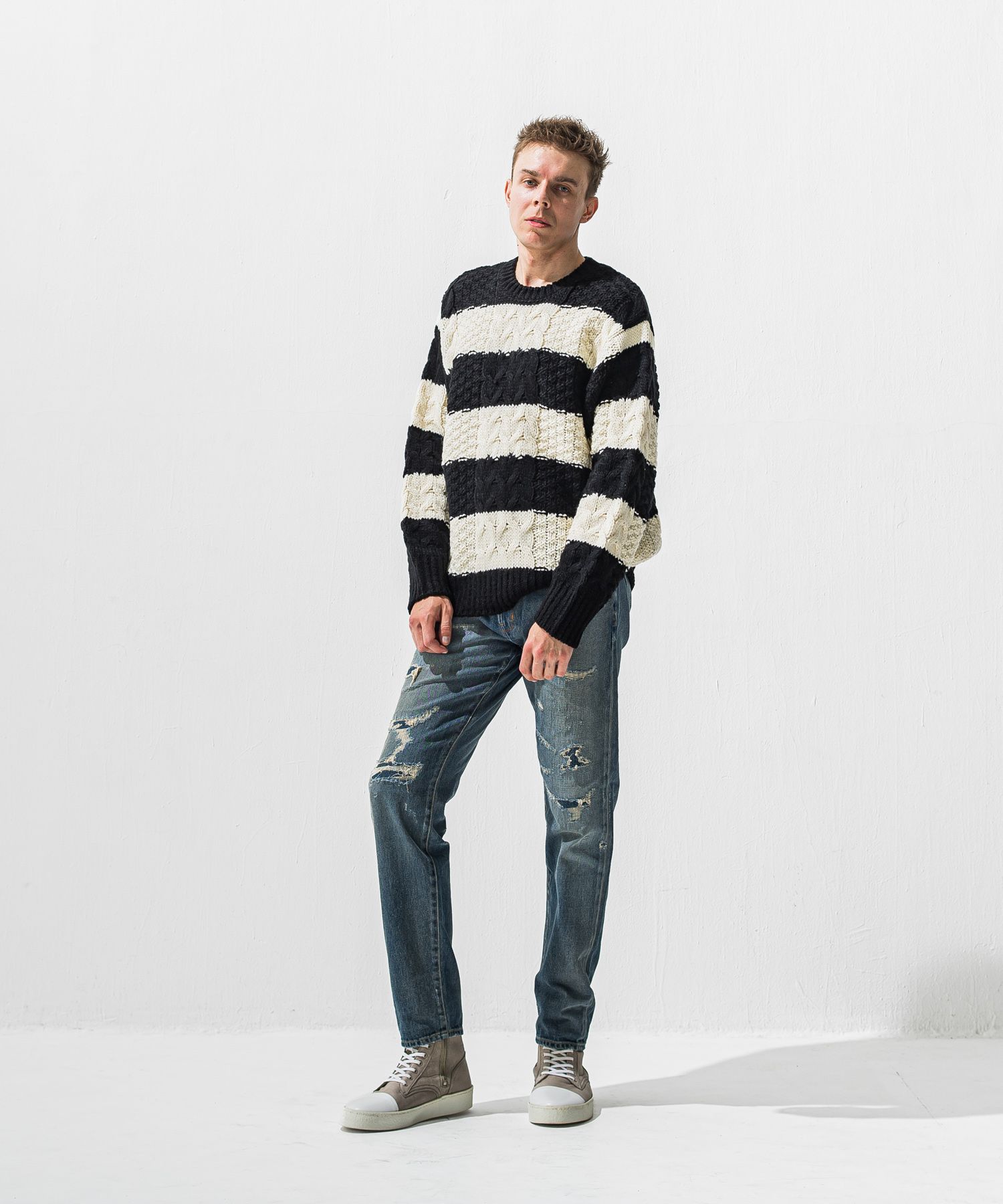 cable law sweater