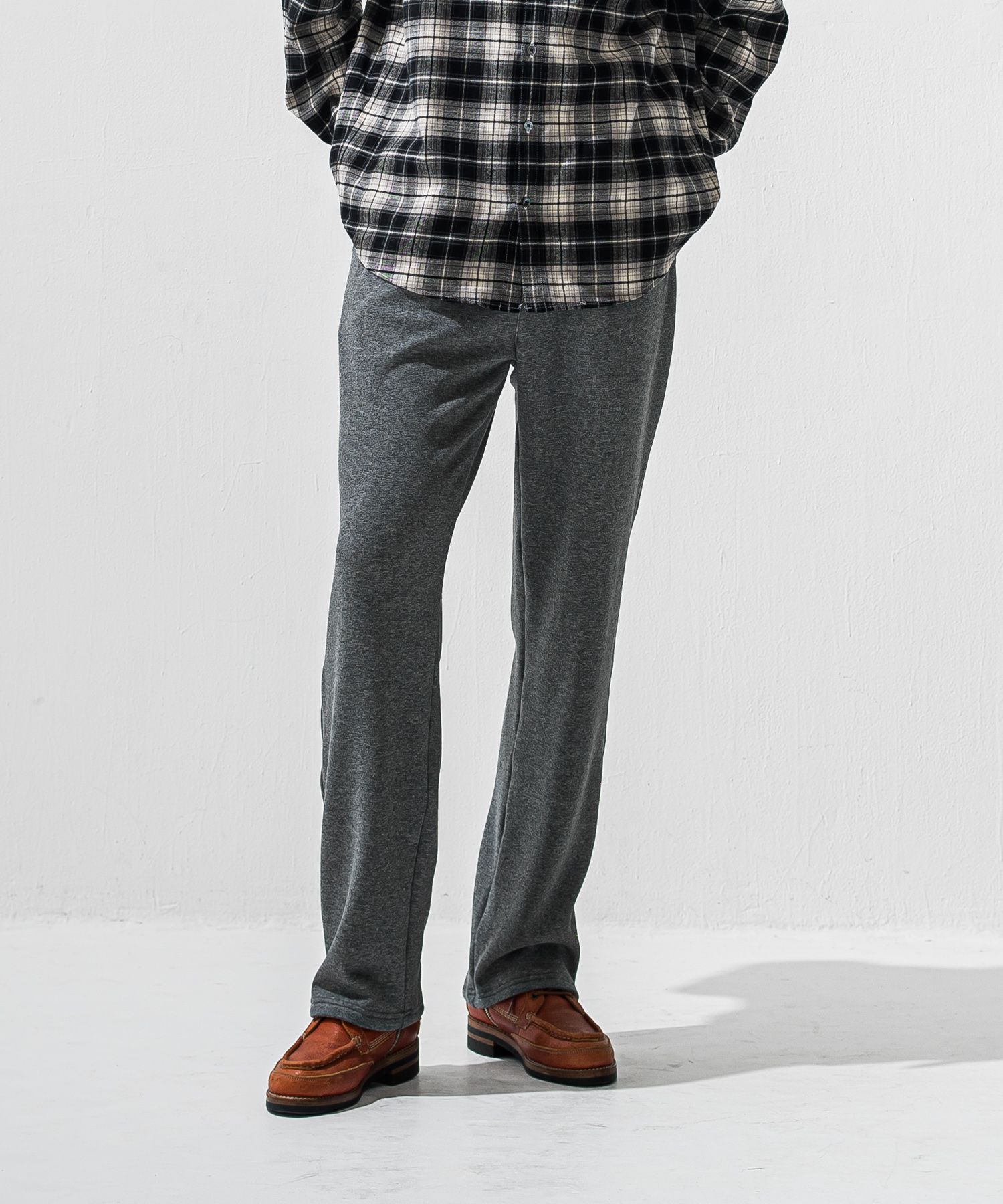   velours fleece　WIDE TUCK PANTS